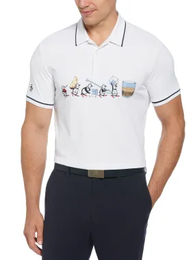 Men's Barback Pete Print Piped Polo