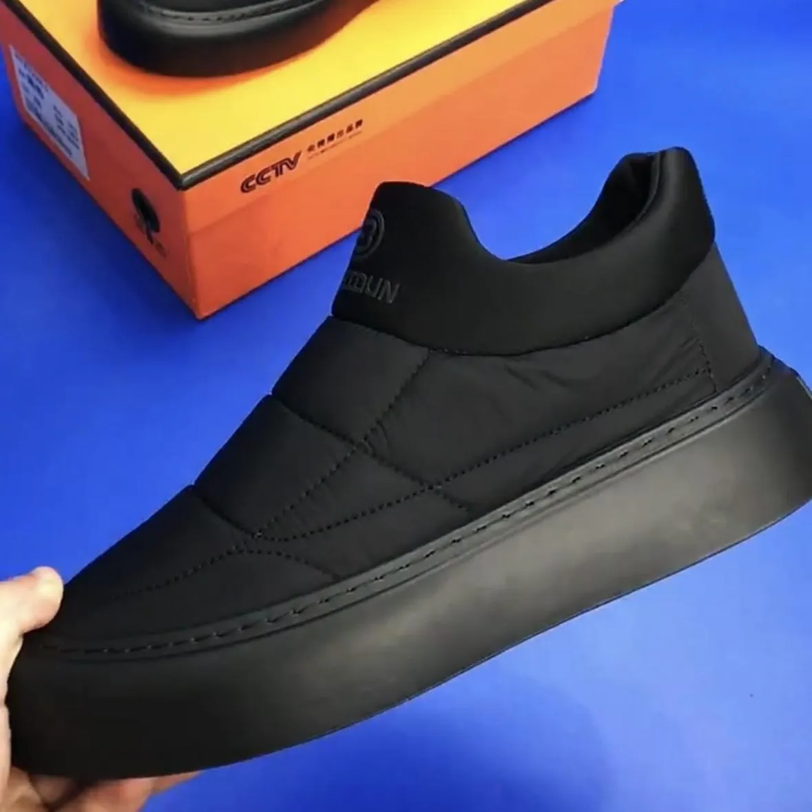 Men's Casual Fleece Thickened Warm Slip-on Shoes