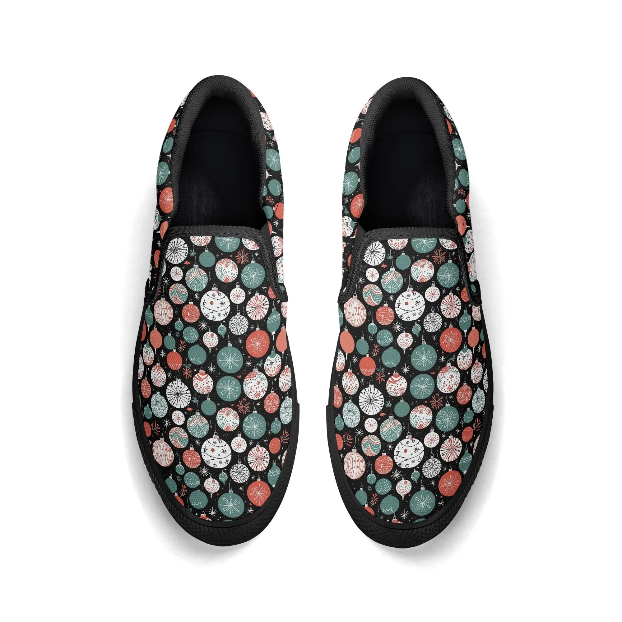 Mens Colorful Ornament Rubber Slip On Shoes