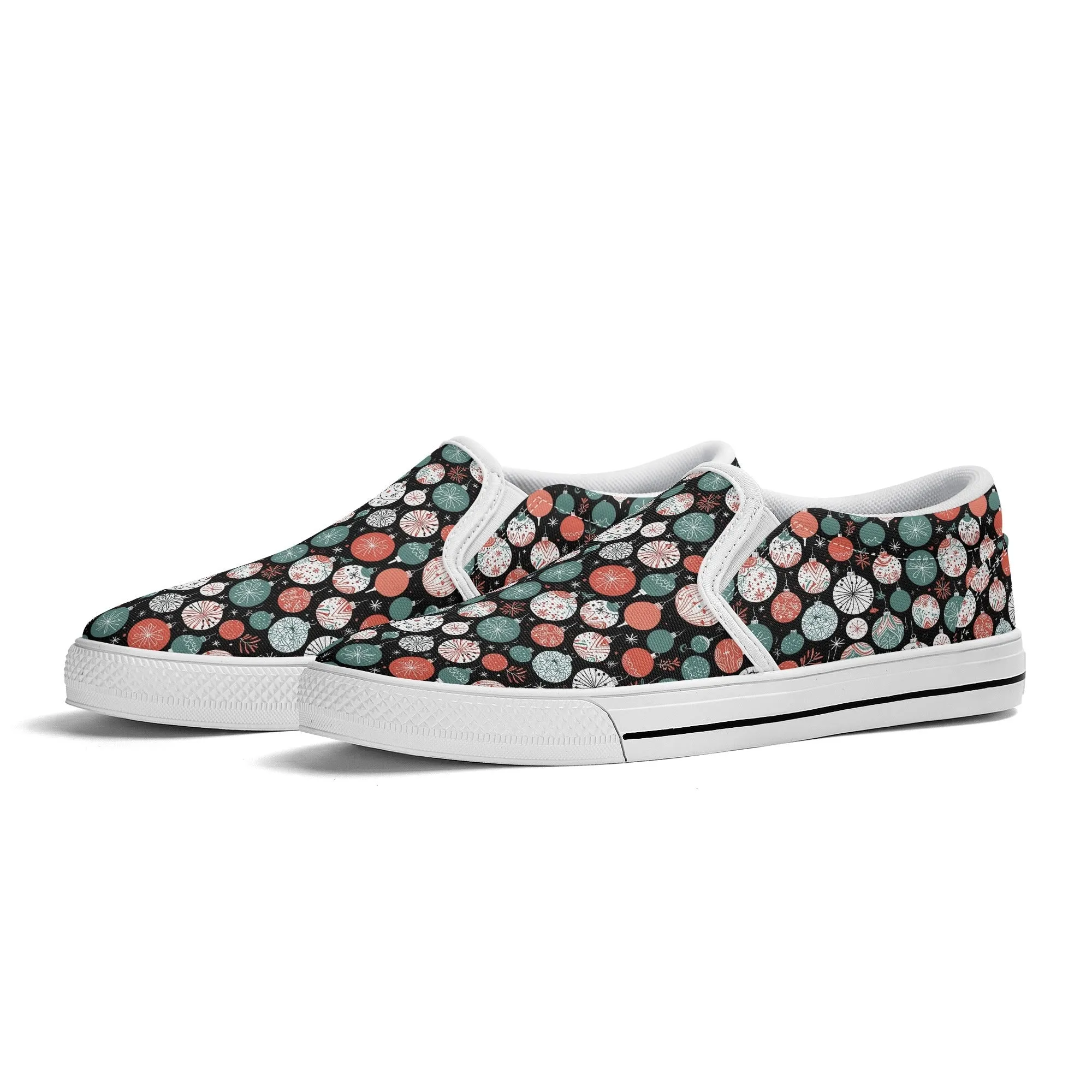 Mens Colorful Ornament Rubber Slip On Shoes