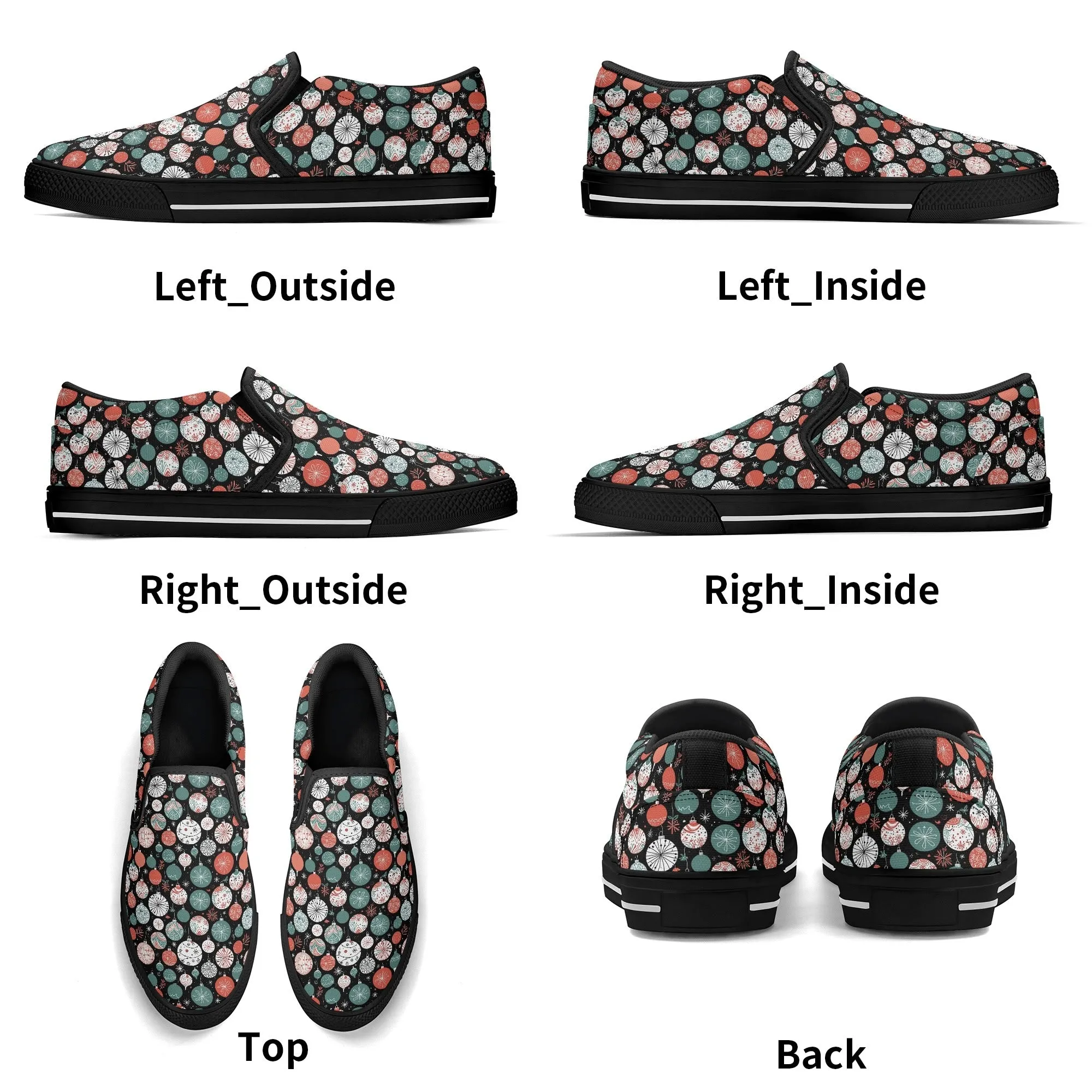 Mens Colorful Ornament Rubber Slip On Shoes