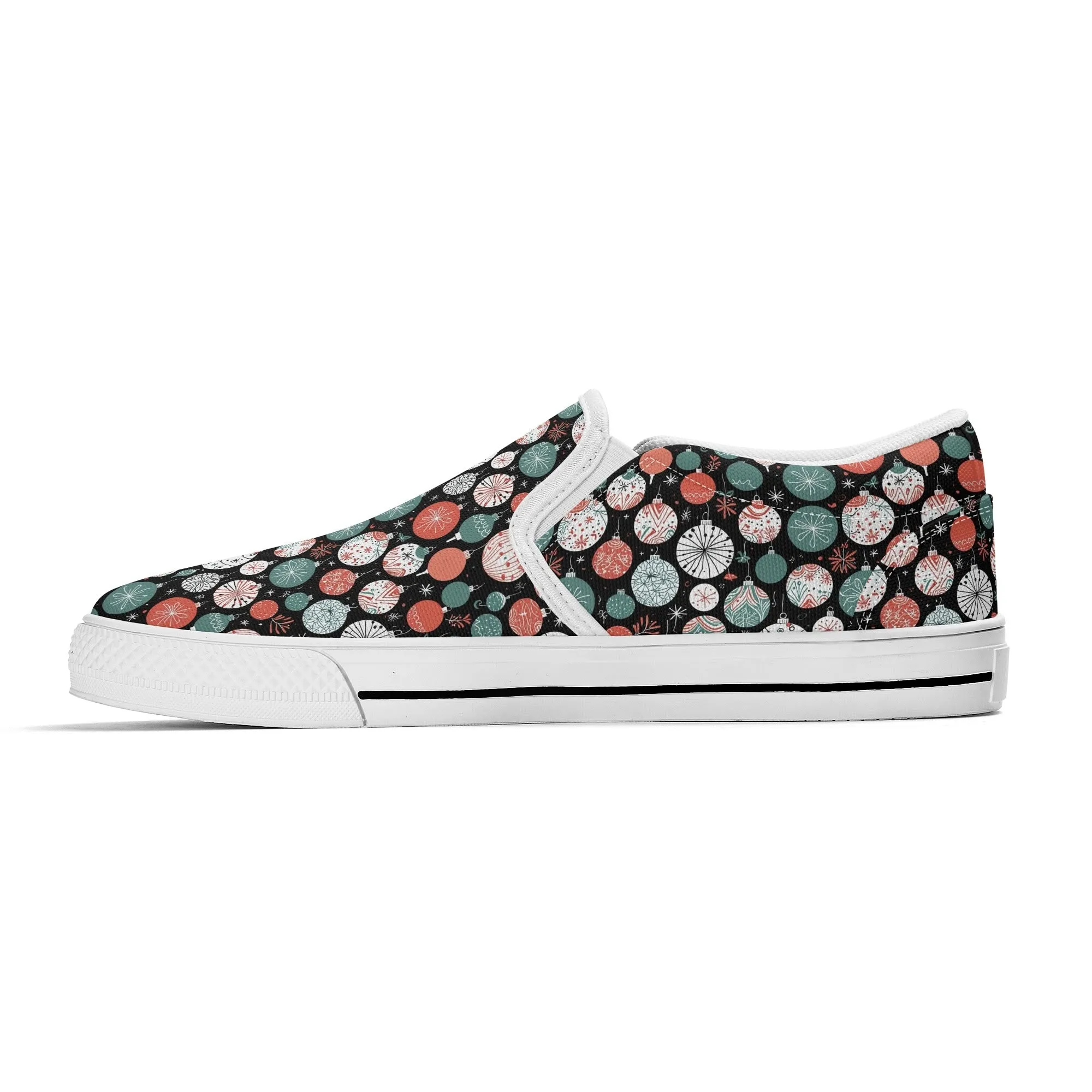 Mens Colorful Ornament Rubber Slip On Shoes