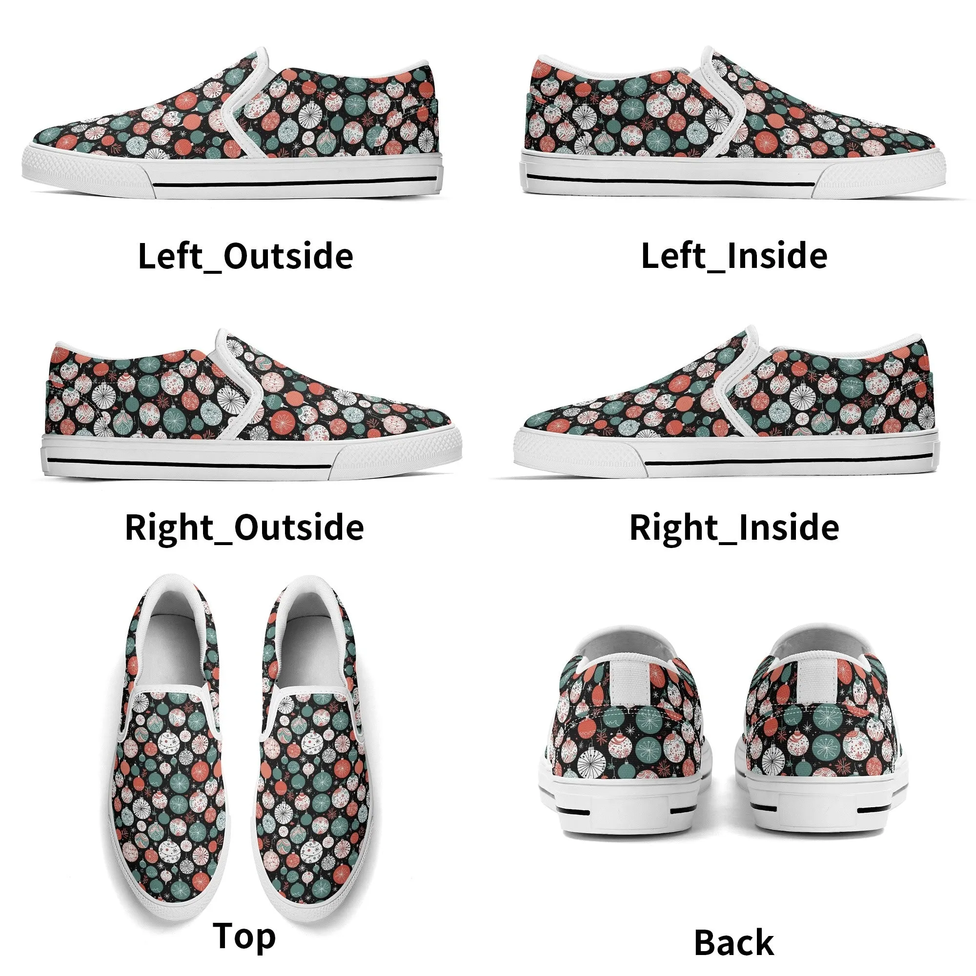 Mens Colorful Ornament Rubber Slip On Shoes