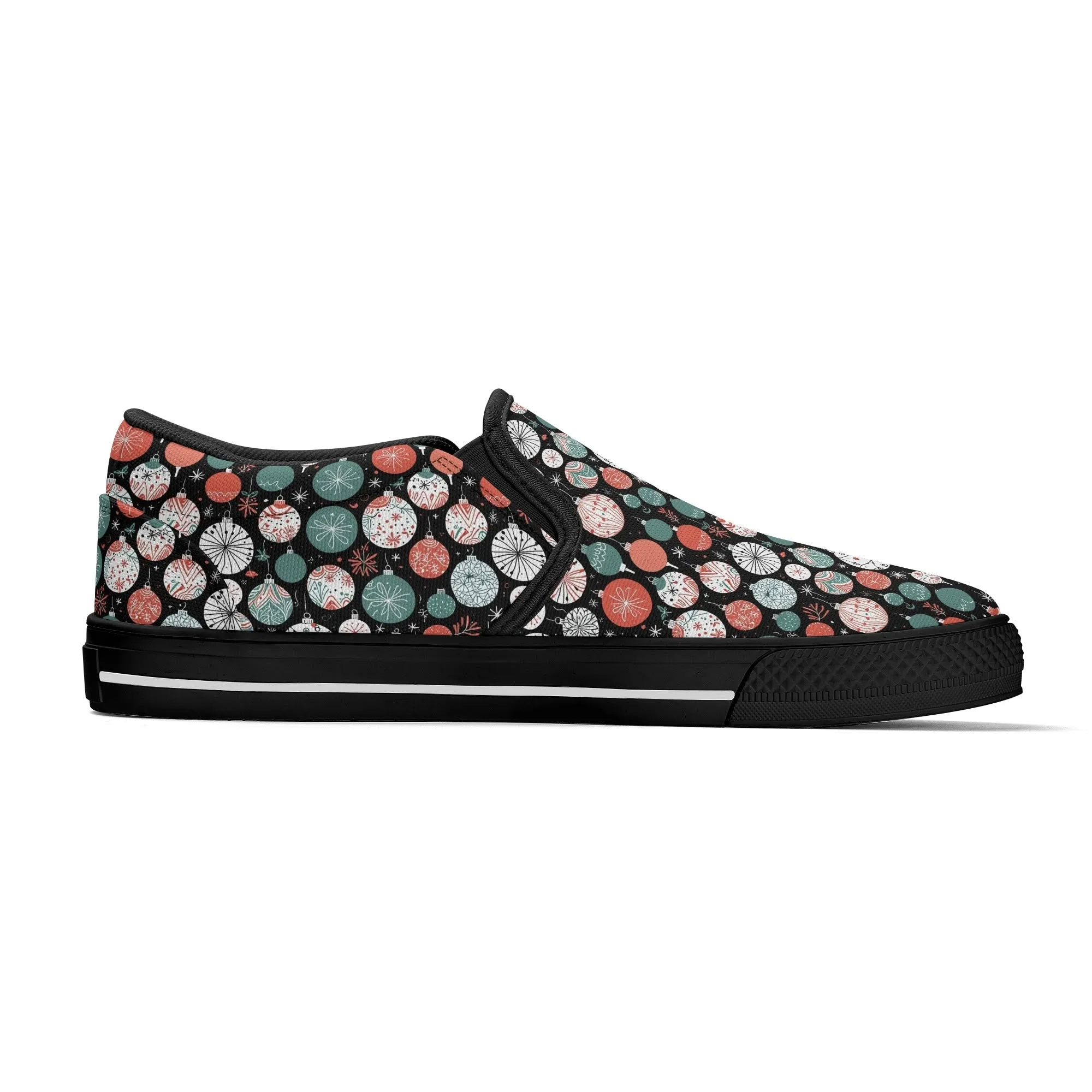 Mens Colorful Ornament Rubber Slip On Shoes