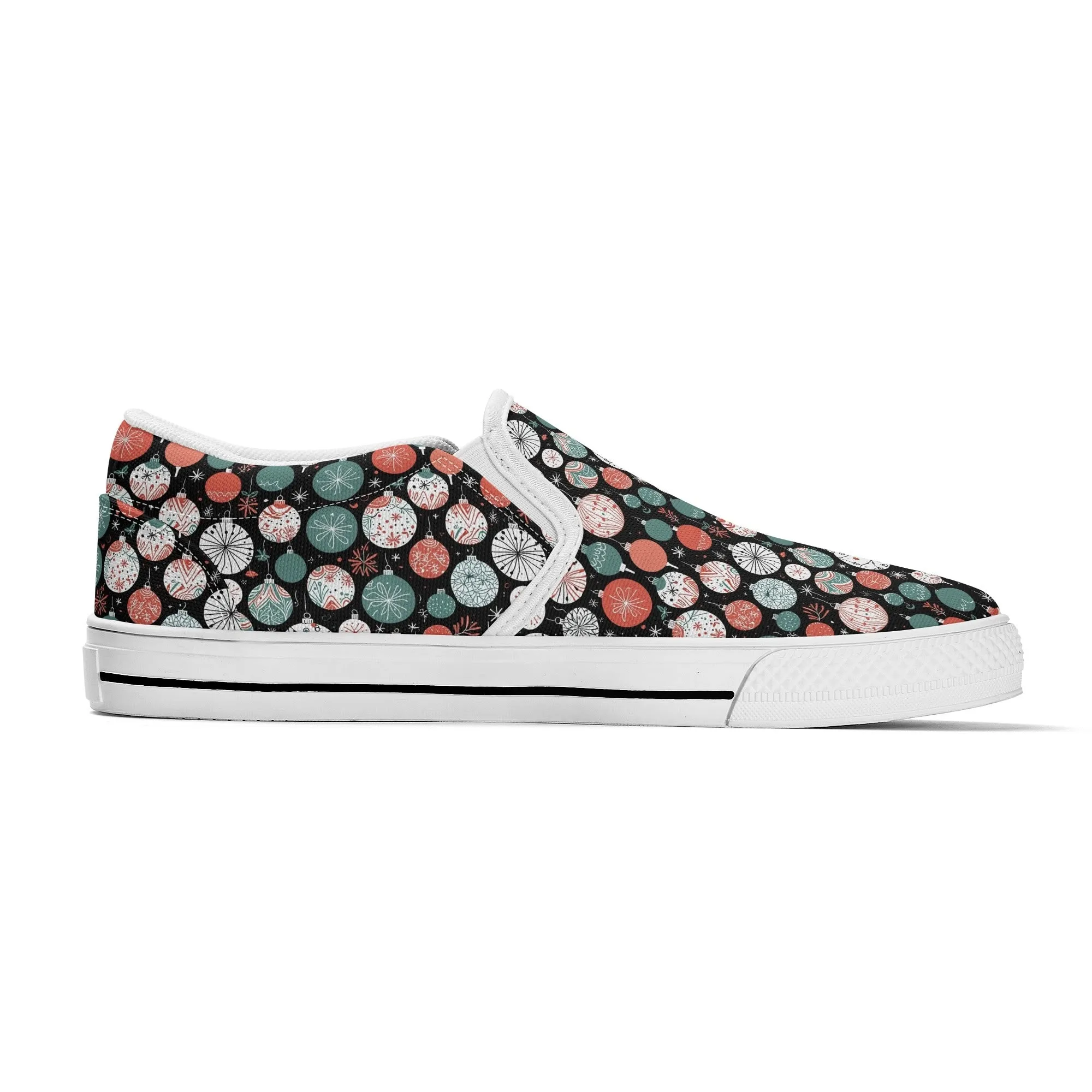 Mens Colorful Ornament Rubber Slip On Shoes