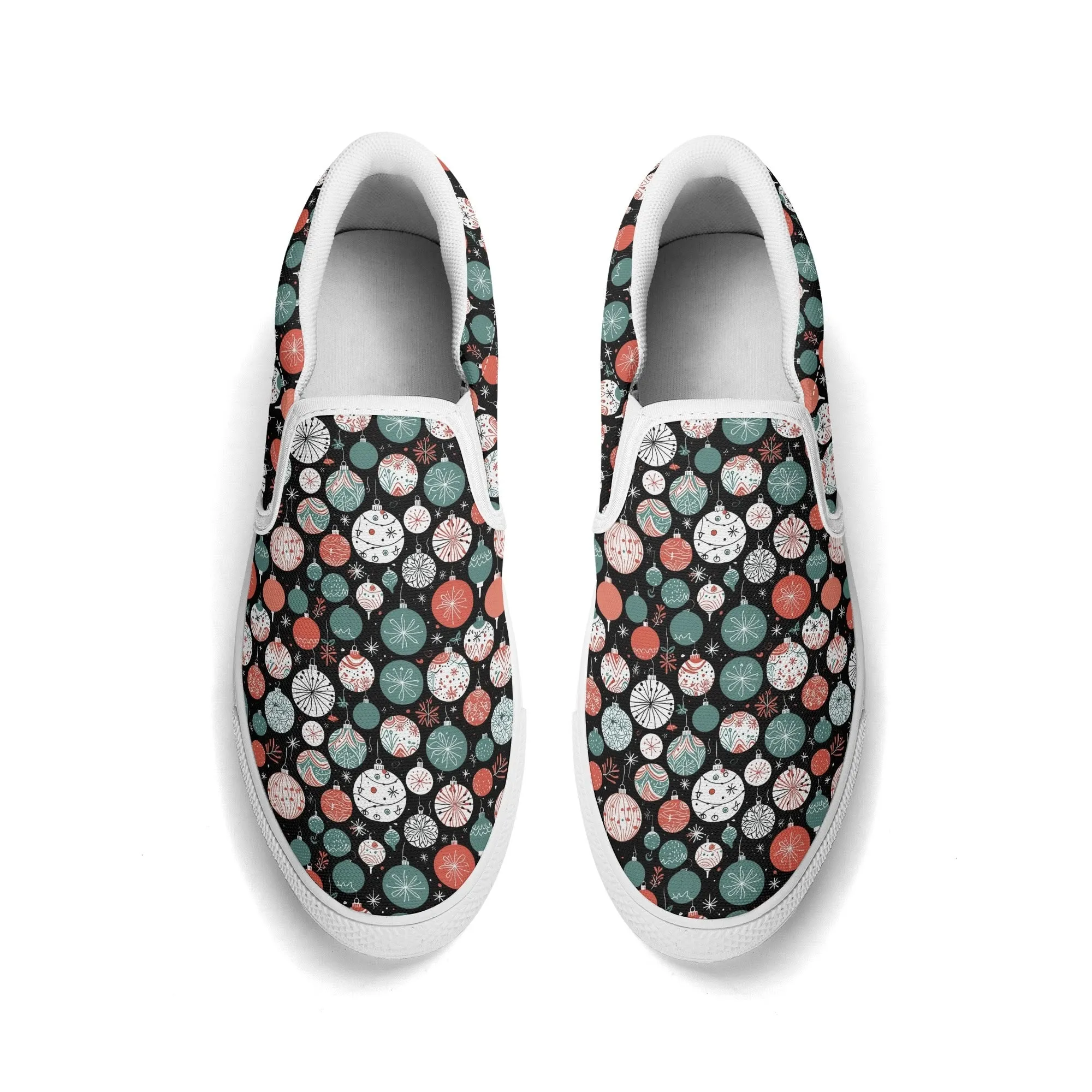 Mens Colorful Ornament Rubber Slip On Shoes