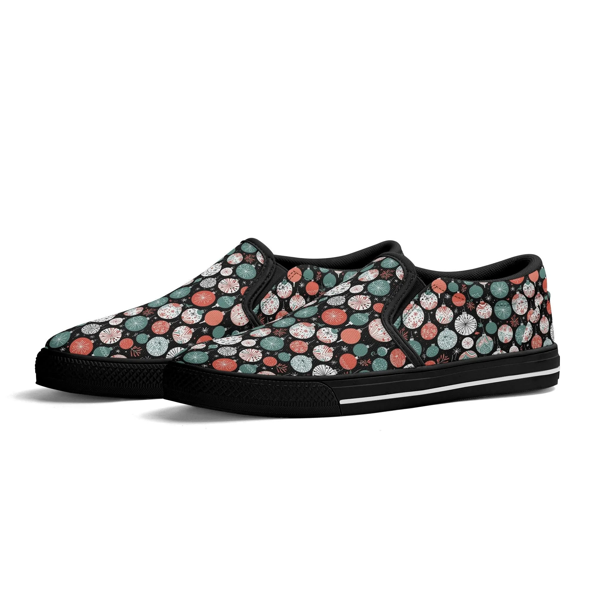 Mens Colorful Ornament Rubber Slip On Shoes