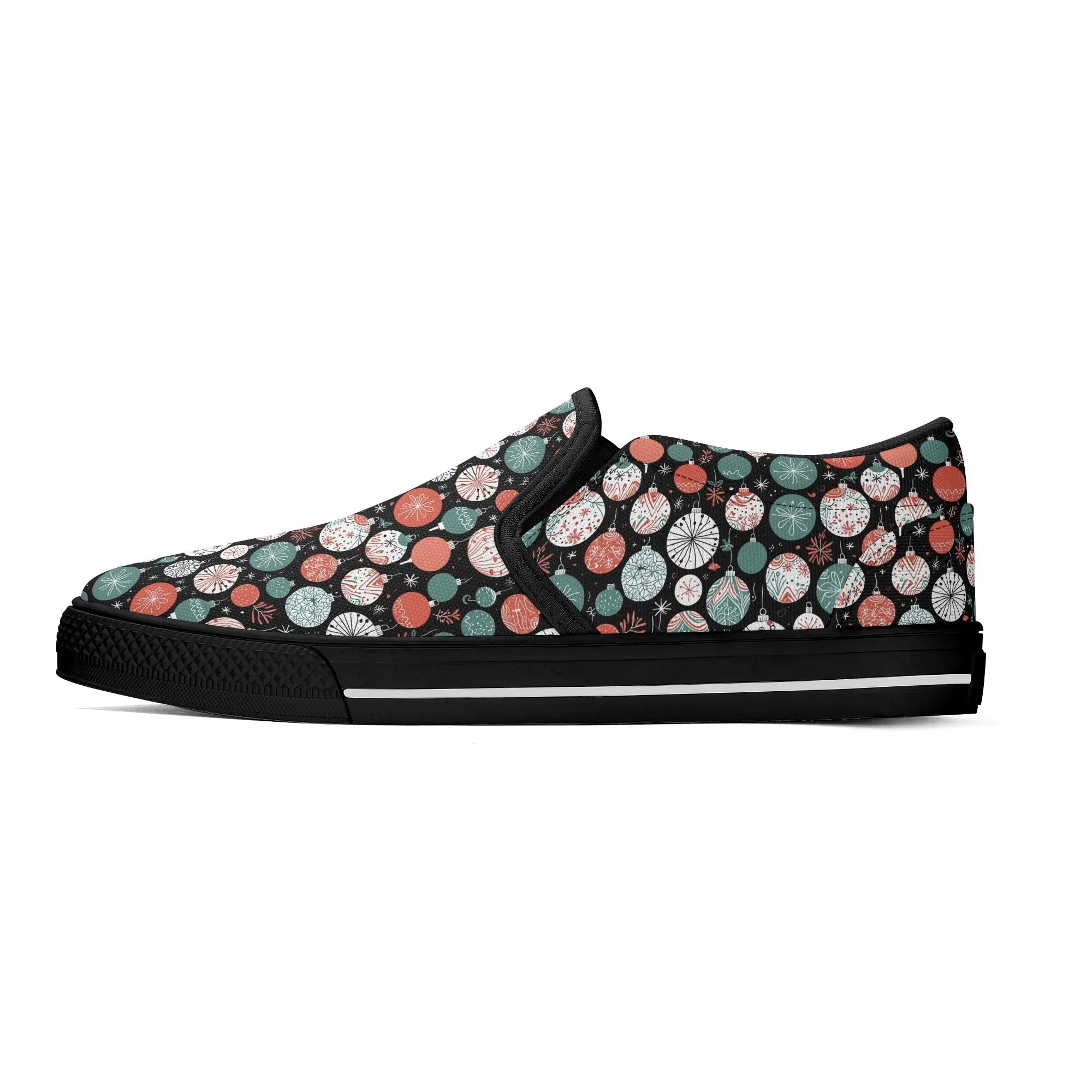Mens Colorful Ornament Rubber Slip On Shoes