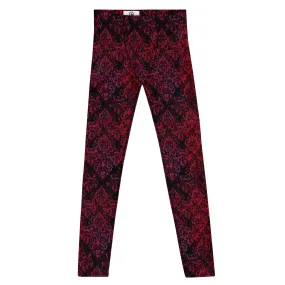 Men's Leggings, Vintage, Dark Navy, Crimson, Workout Pants for Men