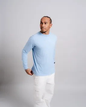 Mens Longsleeve Retro Tee Sky