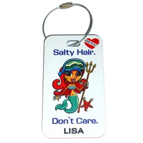 Mermaid Design Luggage Tag - Full Color