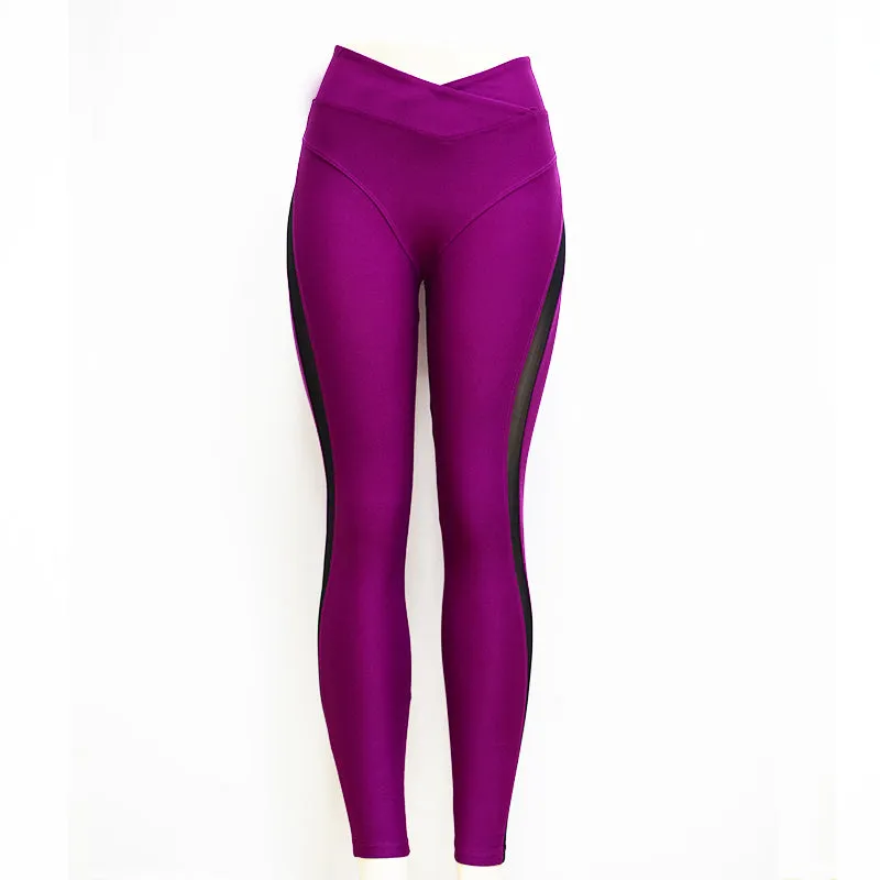 Mesh Patchwork Yoga Sport Legging Pants
