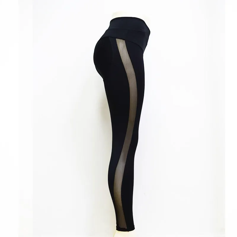 Mesh Patchwork Yoga Sport Legging Pants