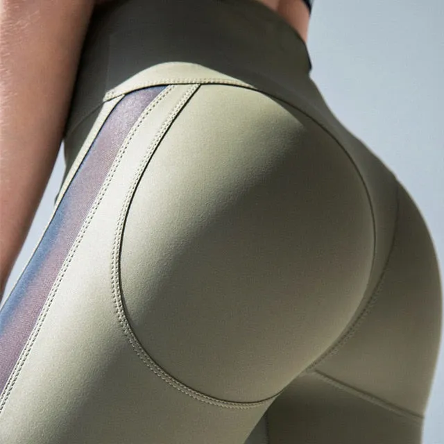 Mesh Patchwork Yoga Sport Legging Pants