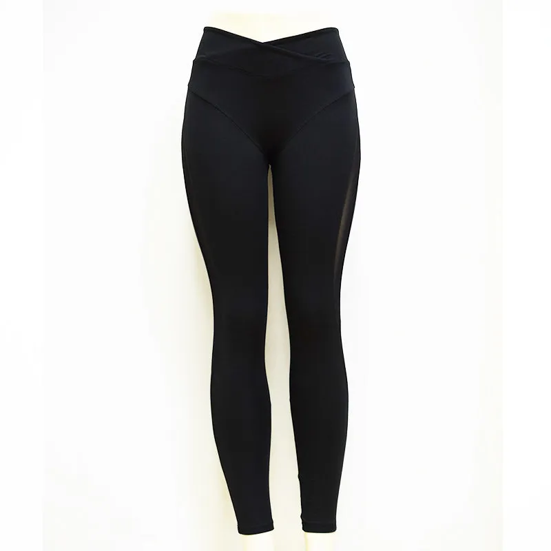 Mesh Patchwork Yoga Sport Legging Pants