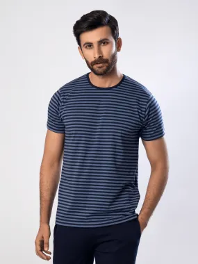 Midnight Navy Stripes Short Sleeve T-Shirt