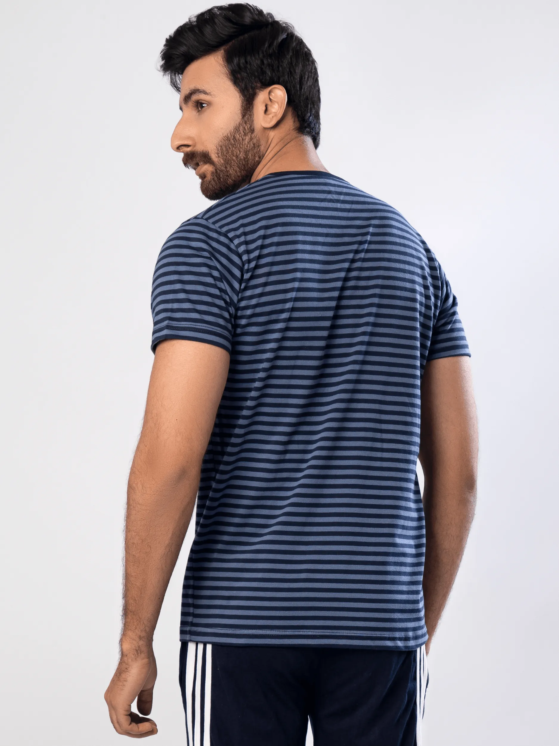 Midnight Navy Stripes Short Sleeve T-Shirt