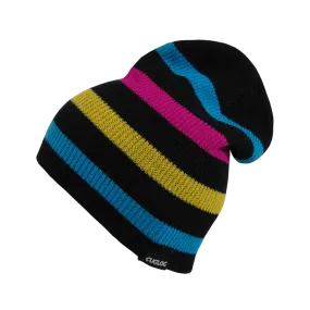 Monte Fitz Roy Slouch Beanie, Striped Knit Cap - Cuglog K039