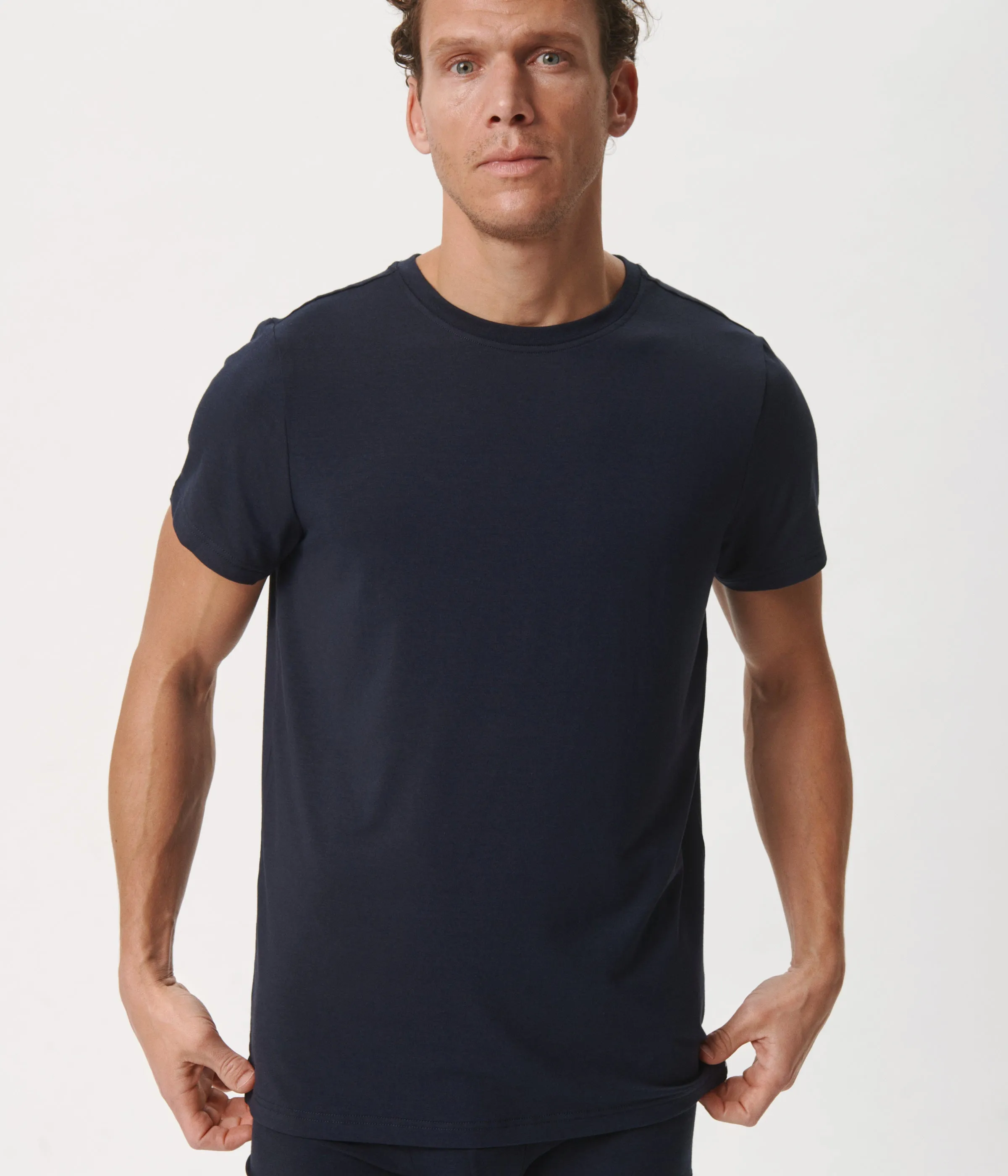 Navy crew neck bamboo T-shirt