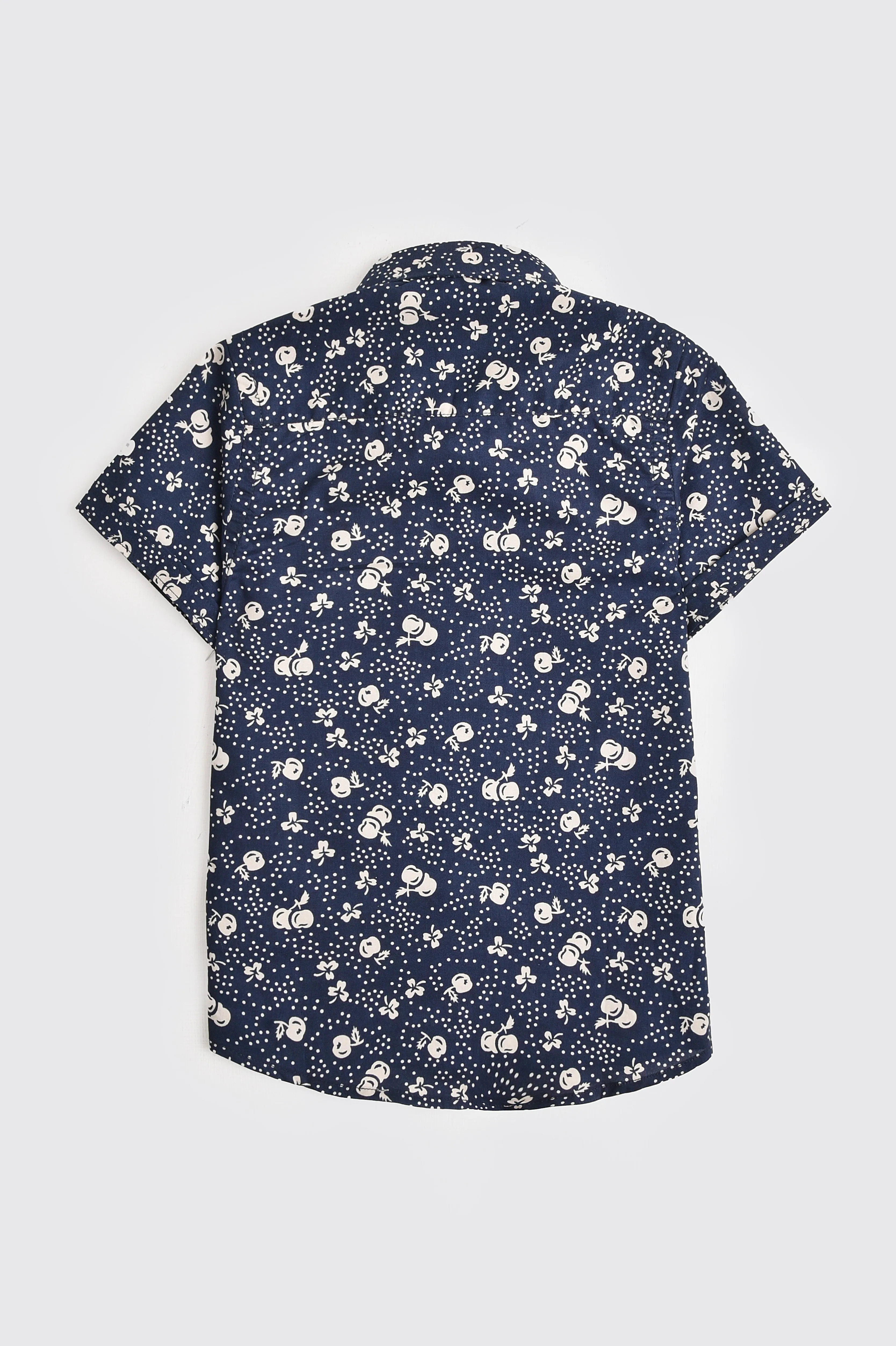 Navy Printed Casual Shirt (3-24M)