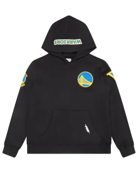 NBA GOLDEN STATE WARRIORS CLASSIC BIG BOYS FLC PO HOODIE (BLACK)