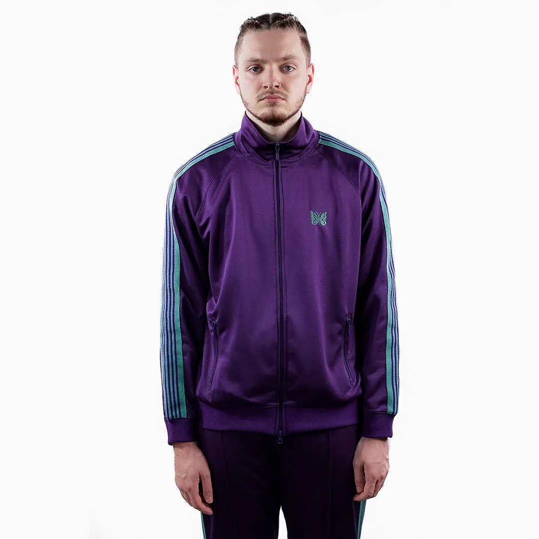 Needles Track Jacket Poly Smooth Eggplant - SMALL