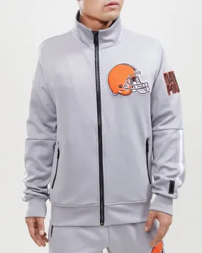 NFL CLEVELAND BROWNS CLASSIC MEN'S TRACK JACKET (GRAY)