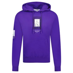 Off-White Paint Mirror Logo Slim Fit Purple Hoodie
