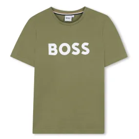 Olive Green Large Logo T-Shirt