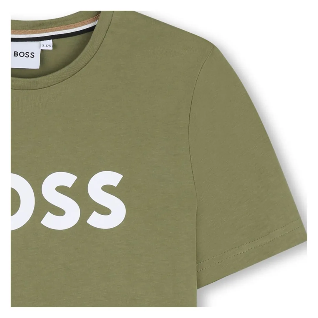 Olive Green Large Logo T-Shirt