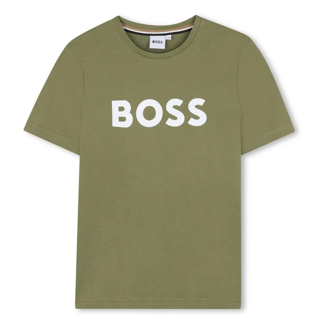 Olive Green Large Logo T-Shirt