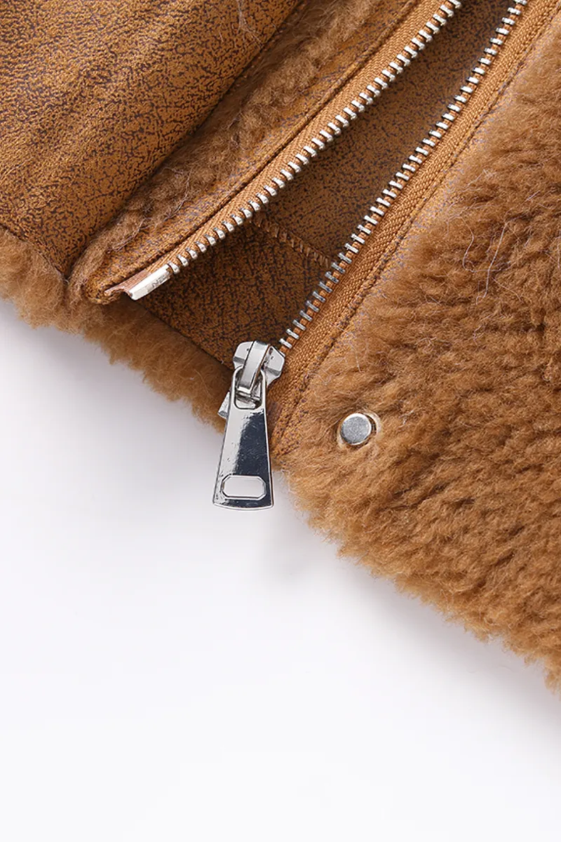 Oversized Faux Shearling Teddy Sherpa Vest