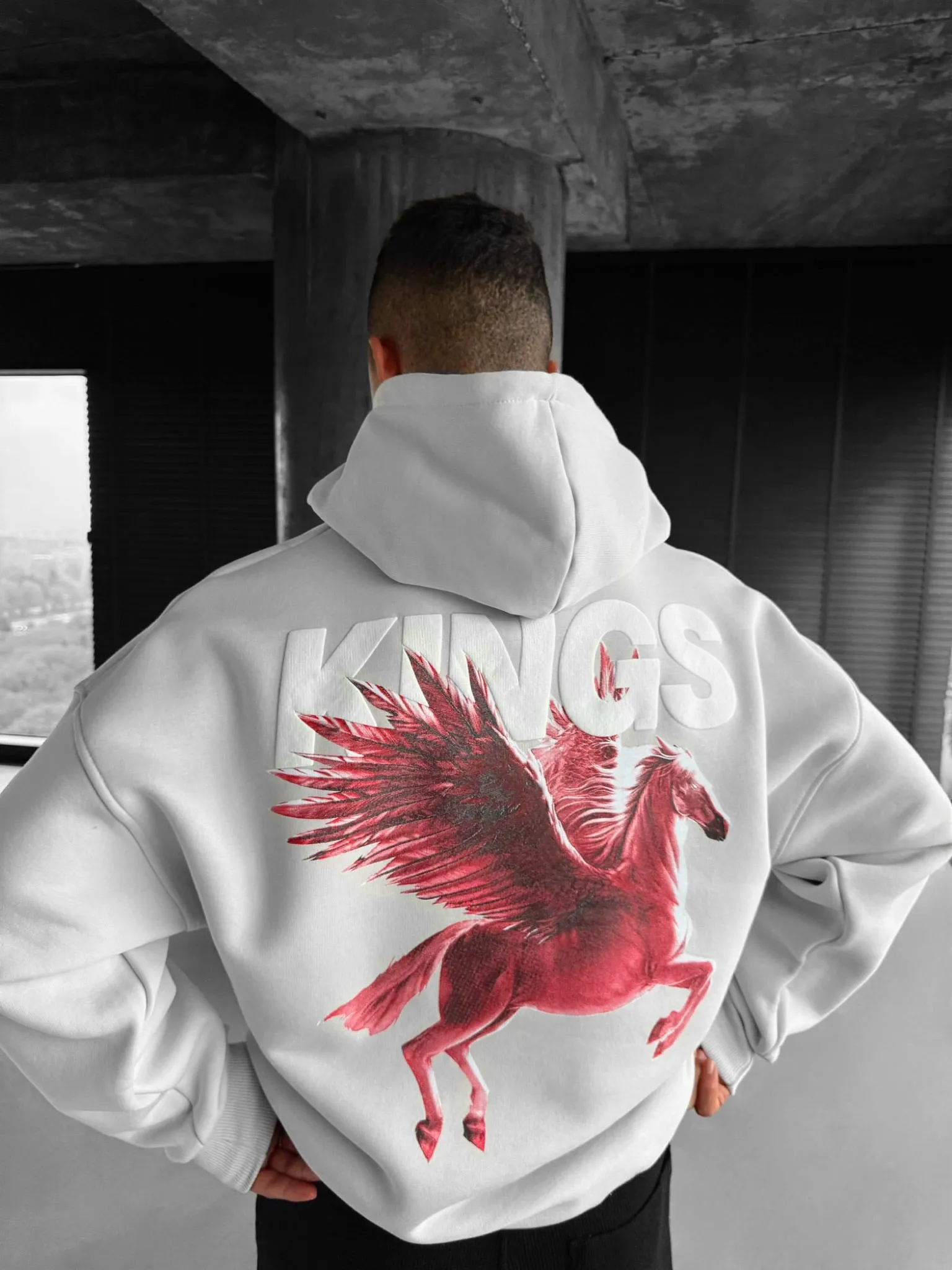 Oversize Kings Hoodie - Grey