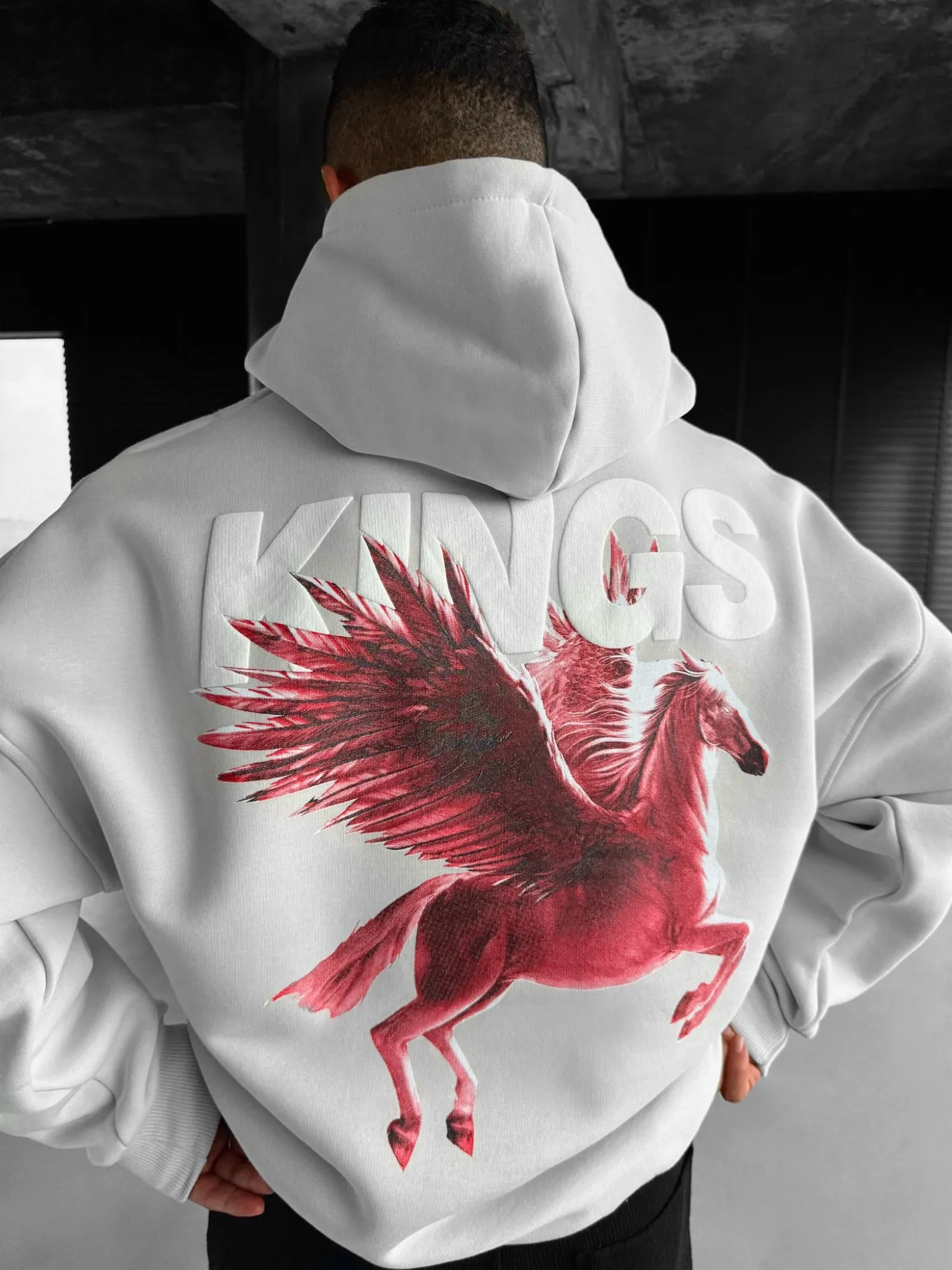 Oversize Kings Hoodie - Grey