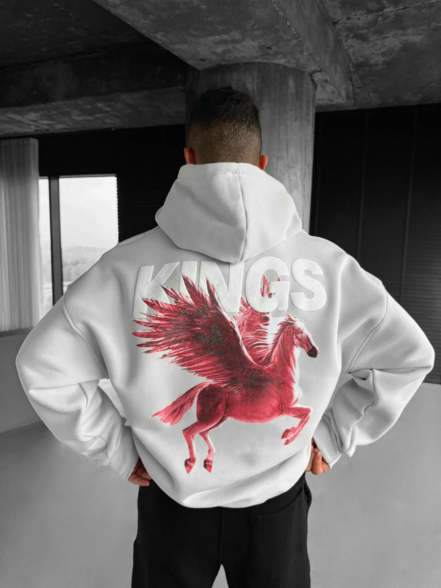 Oversize Kings Hoodie - Grey