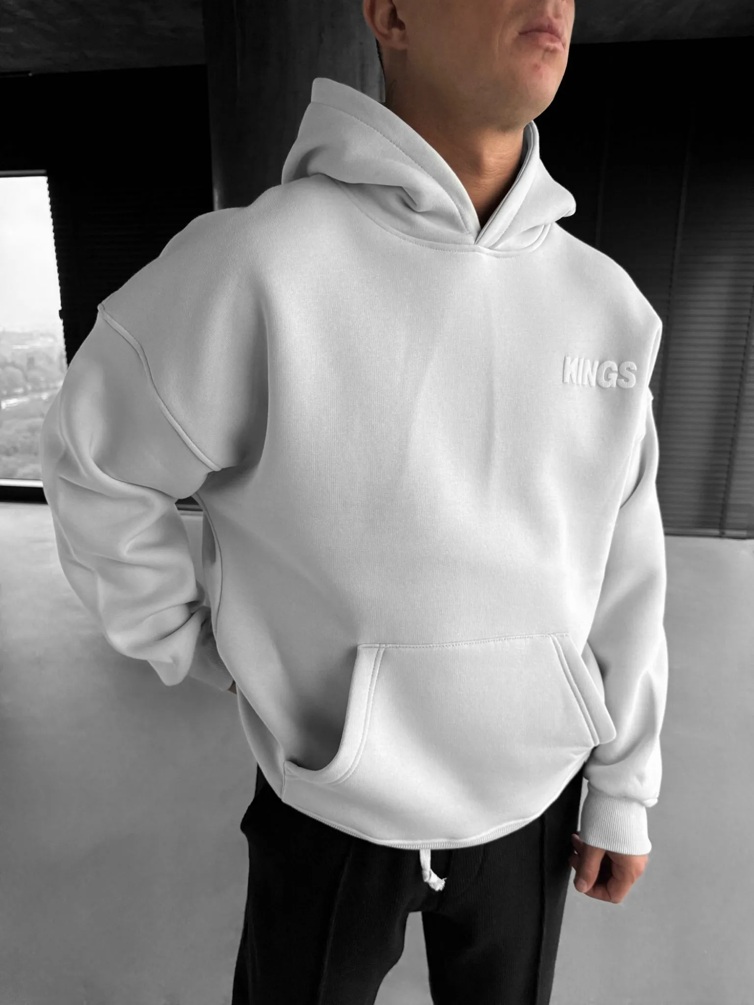 Oversize Kings Hoodie - Grey