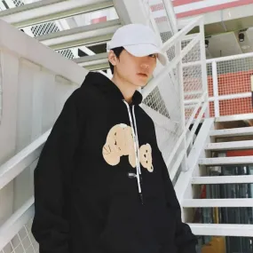 Palm Angels Hoodie Broken Bear Embroidered Hoodie Men's Coat