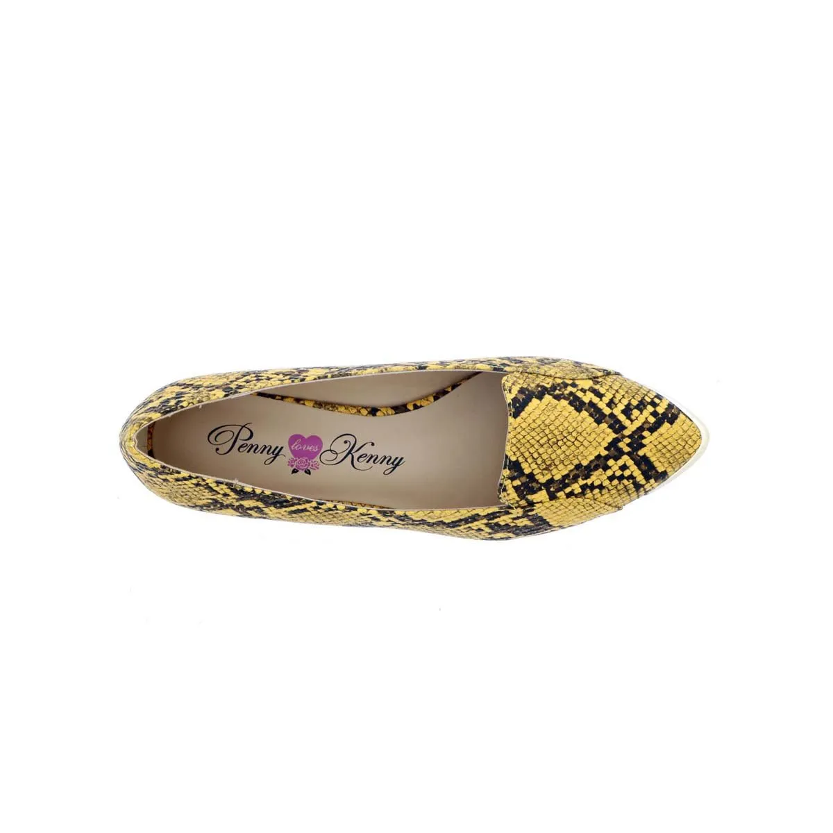 Penny Loves Kenny Nik Women Slip-on Shoe In Yellow Faux Snake