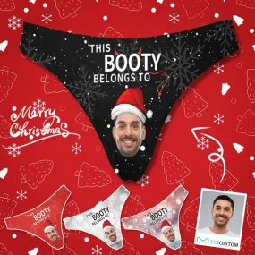 Personalized Face Christmas Booty Women's Underwear Custom Women's Classic Thongs