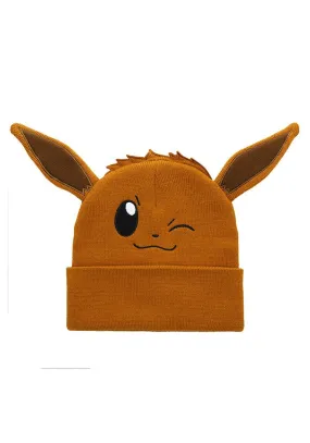 Pokemon Eevee Wink Big Face Novelty Knit Beanie