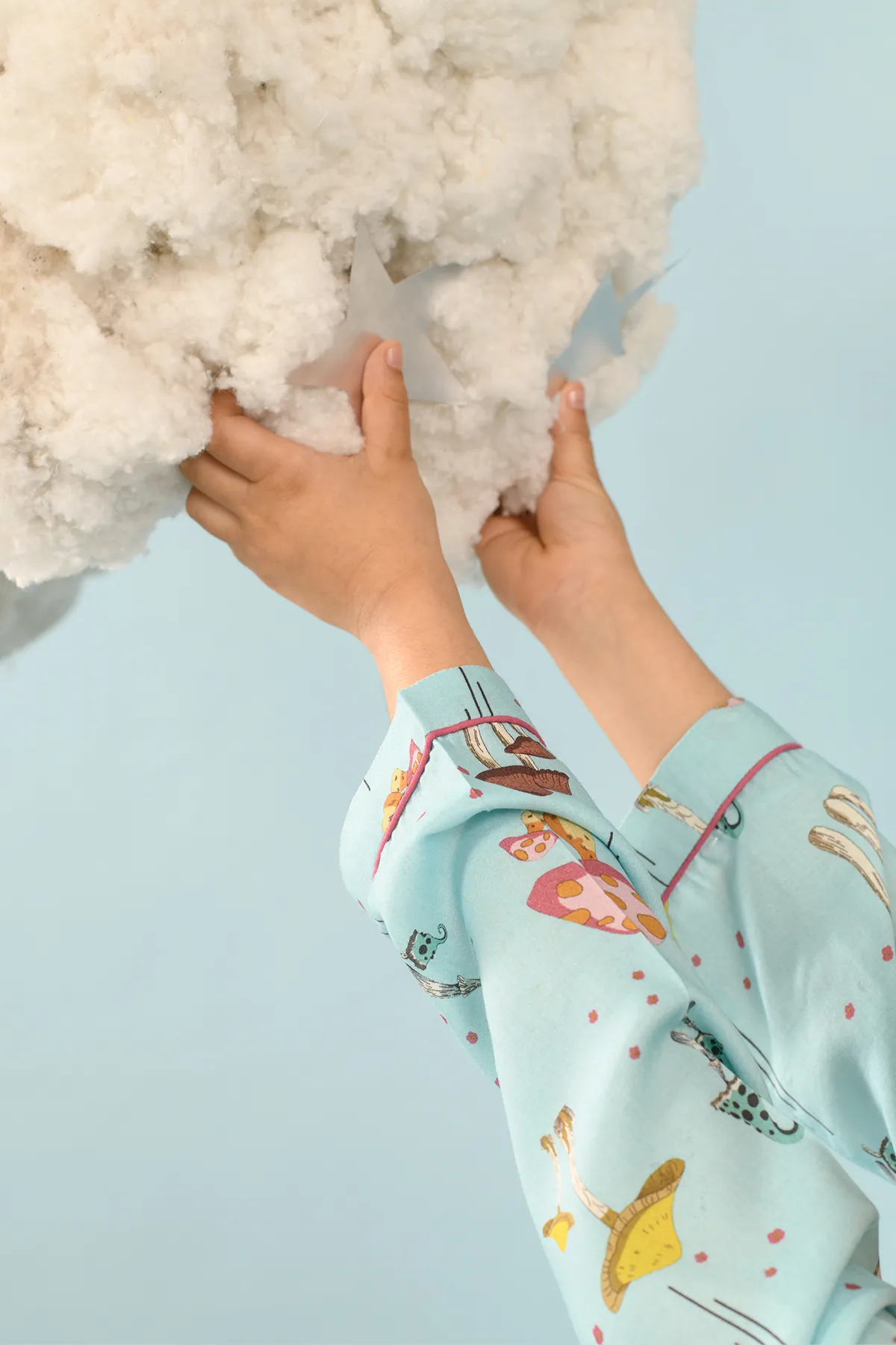 Portia Bella- Blue Mushroom Printed Coord Set For Boys