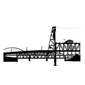Portland Bridges *Limited Edition* T-Shirt - Unisex Dark Heather Gray