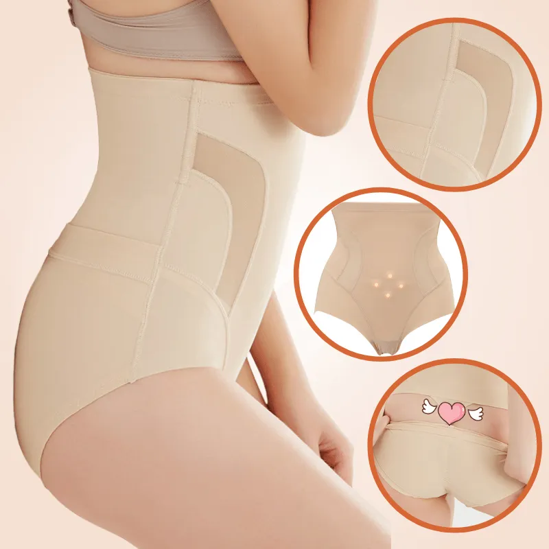 Postpartum Side Mesh High Waisted Body Sculpting Seamless Underwear