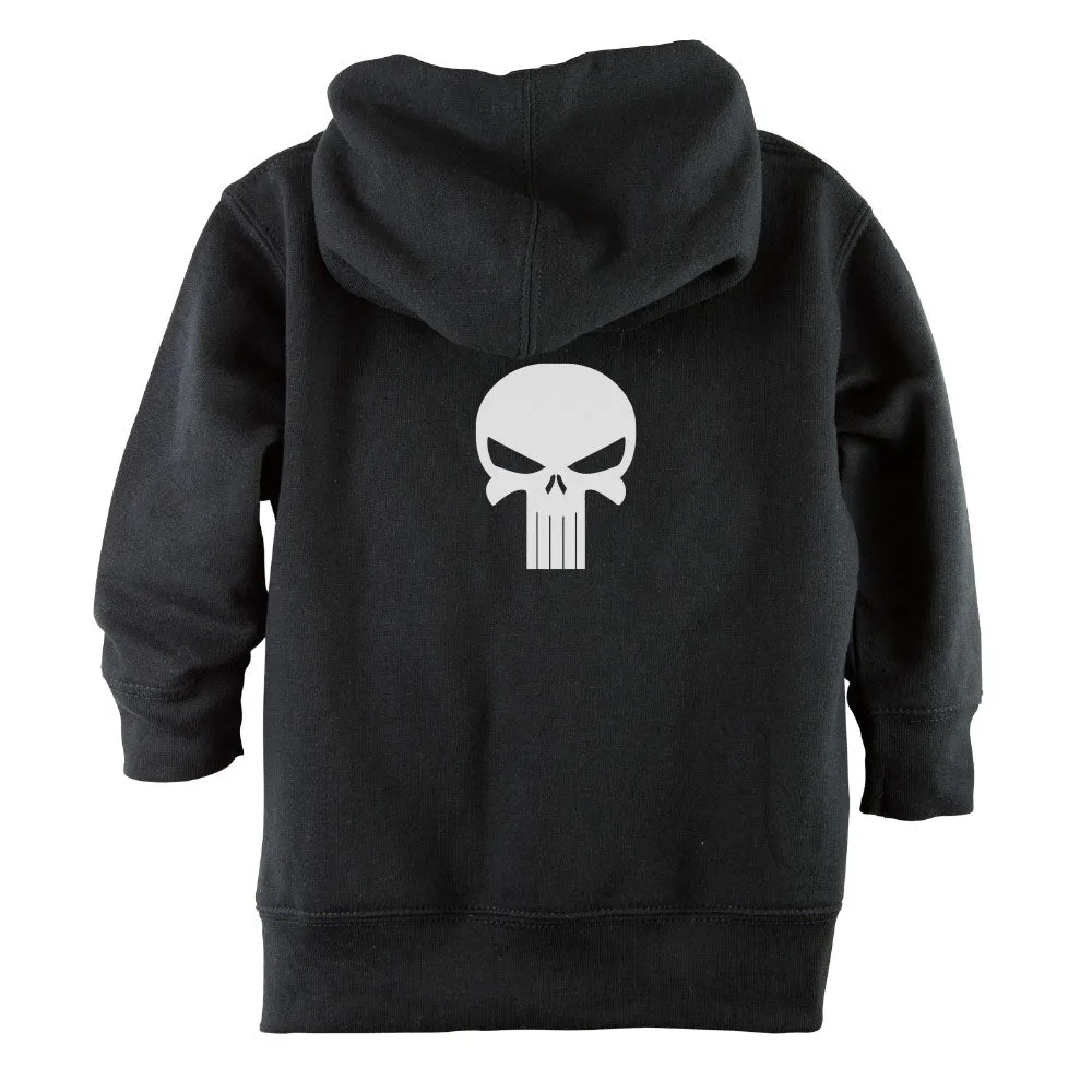 Punisher Skull Front Zipper Toddler Hoodie