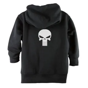 Punisher Skull Front Zipper Toddler Hoodie