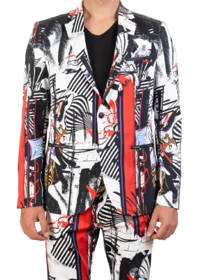 Red Free Style Art 2-Pieces Suit