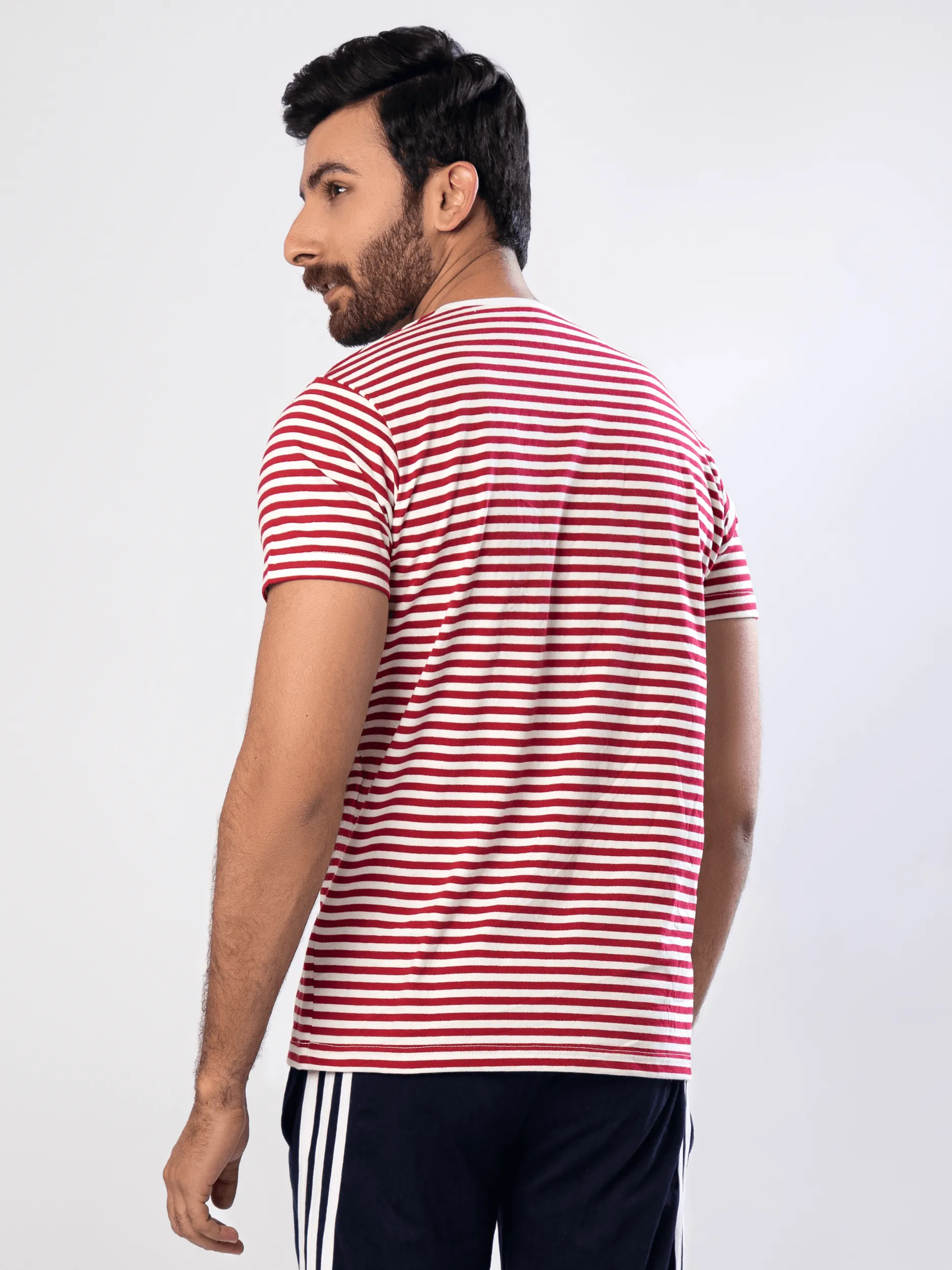 Red Stripes Short Sleeve T-Shirt