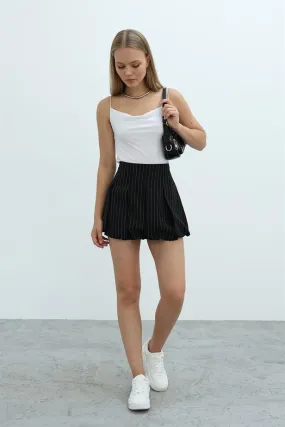 RYN Striped Balloon Skirt - Black - Yakima