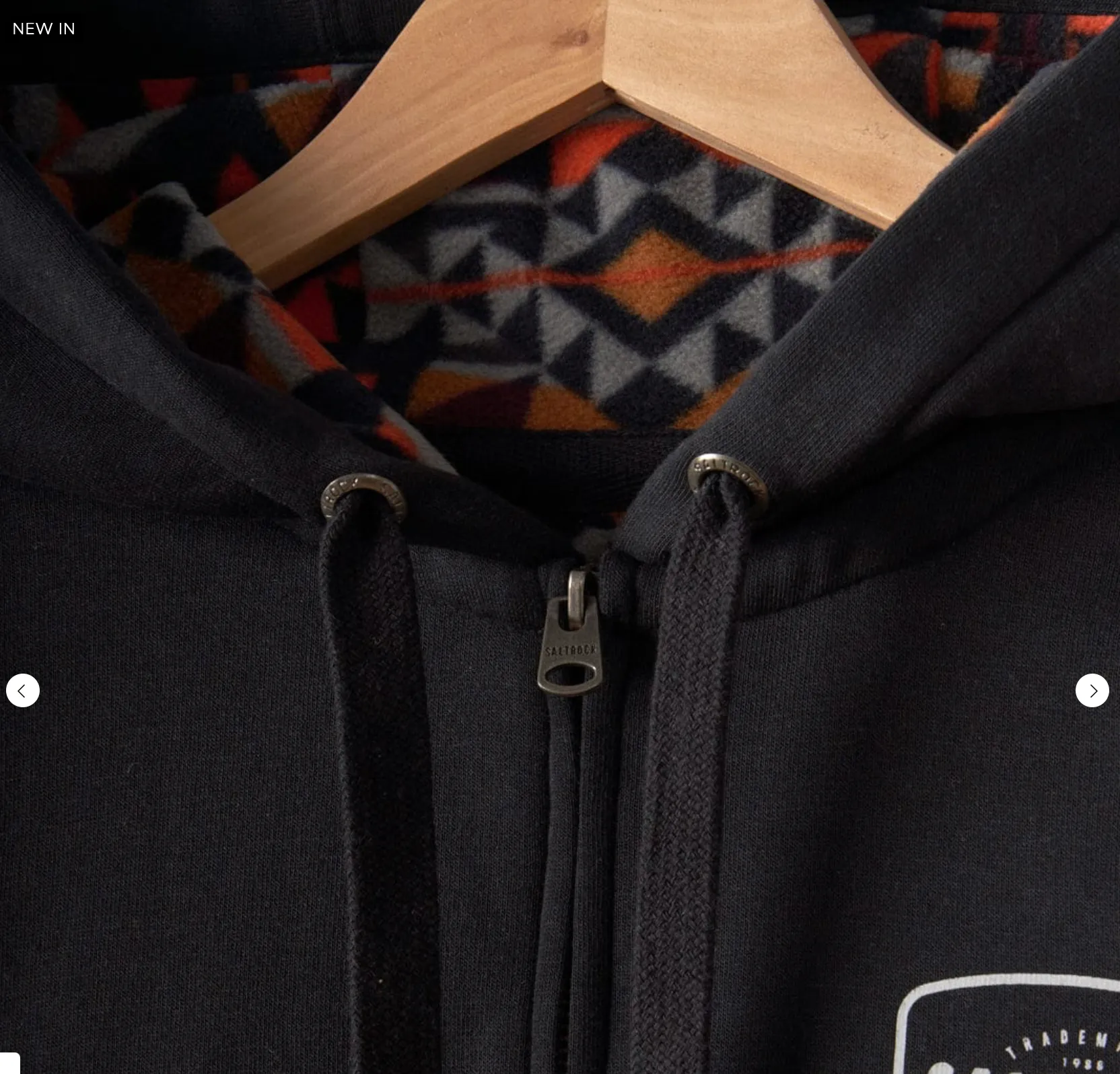 Saltrock Jungle Wilds - Mens Zip Hood - Black