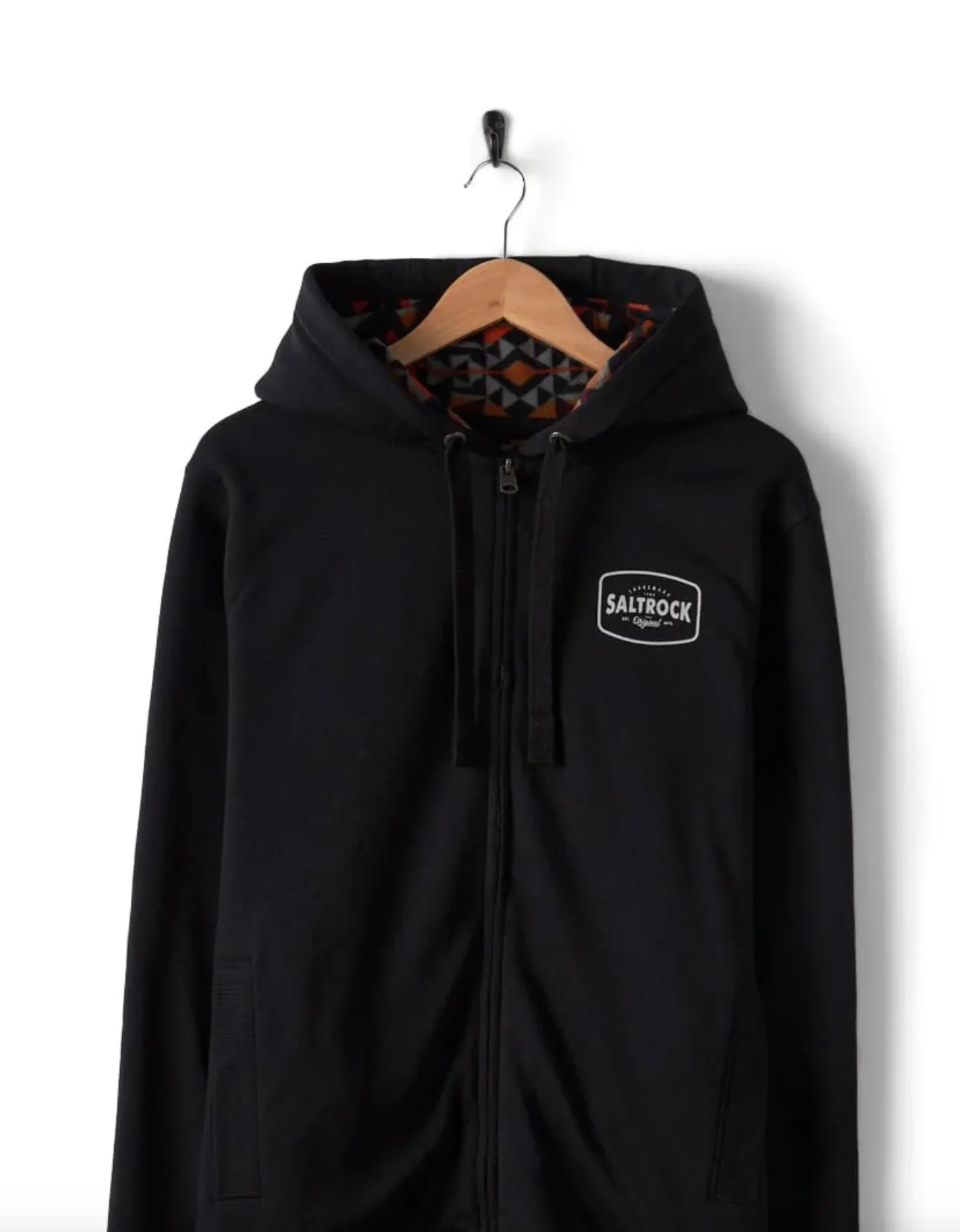 Saltrock Jungle Wilds - Mens Zip Hood - Black